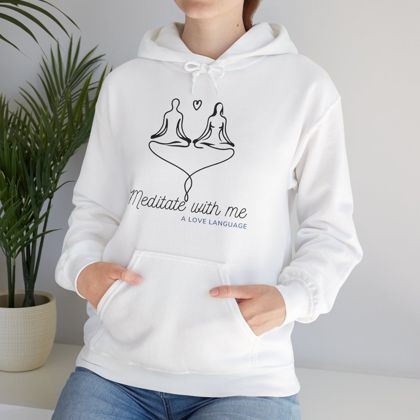 'Meditate with me' Heavy Blend Hoodie / Hoodie / Graphic Hoodie or Sweatshirt