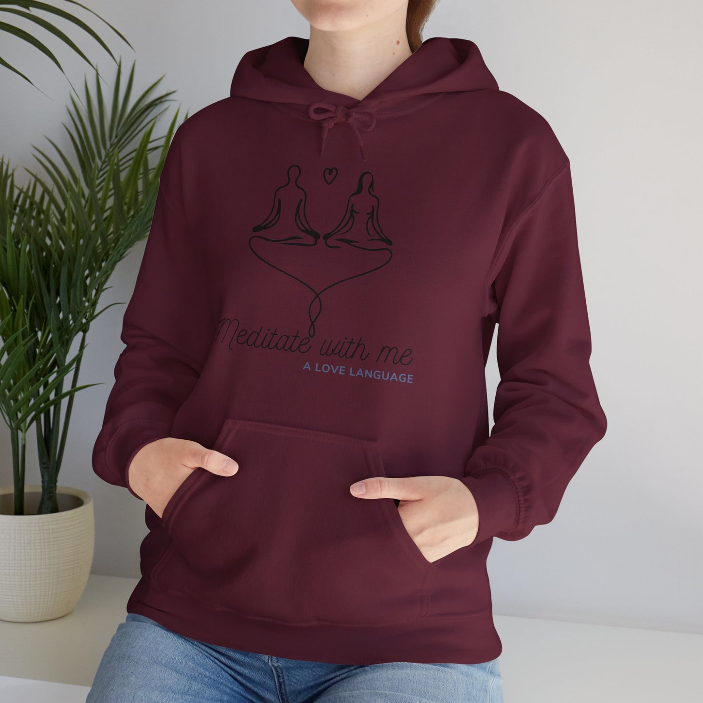 'Meditate with me' Heavy Blend Hoodie / Hoodie / Graphic Hoodie or Sweatshirt