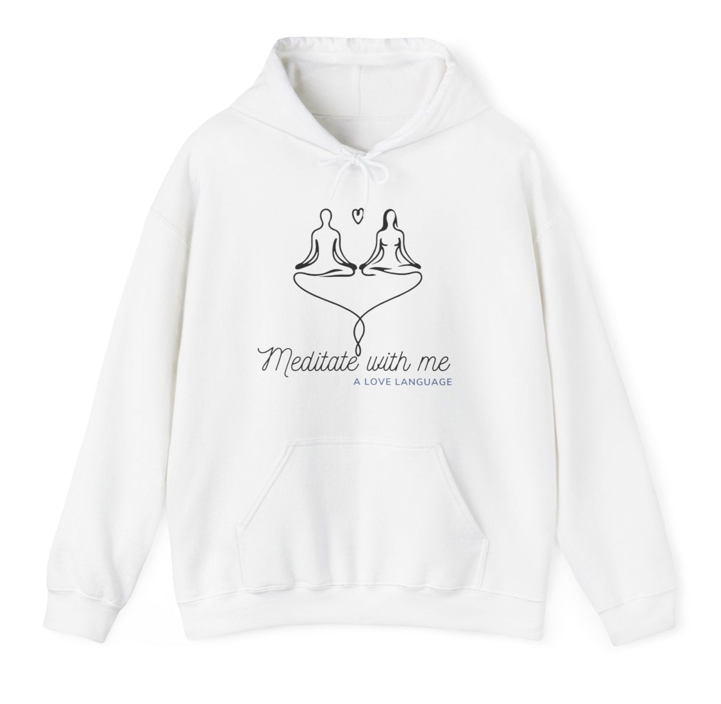 'Meditate with me' Heavy Blend Hoodie / Hoodie / Graphic Hoodie or Sweatshirt
