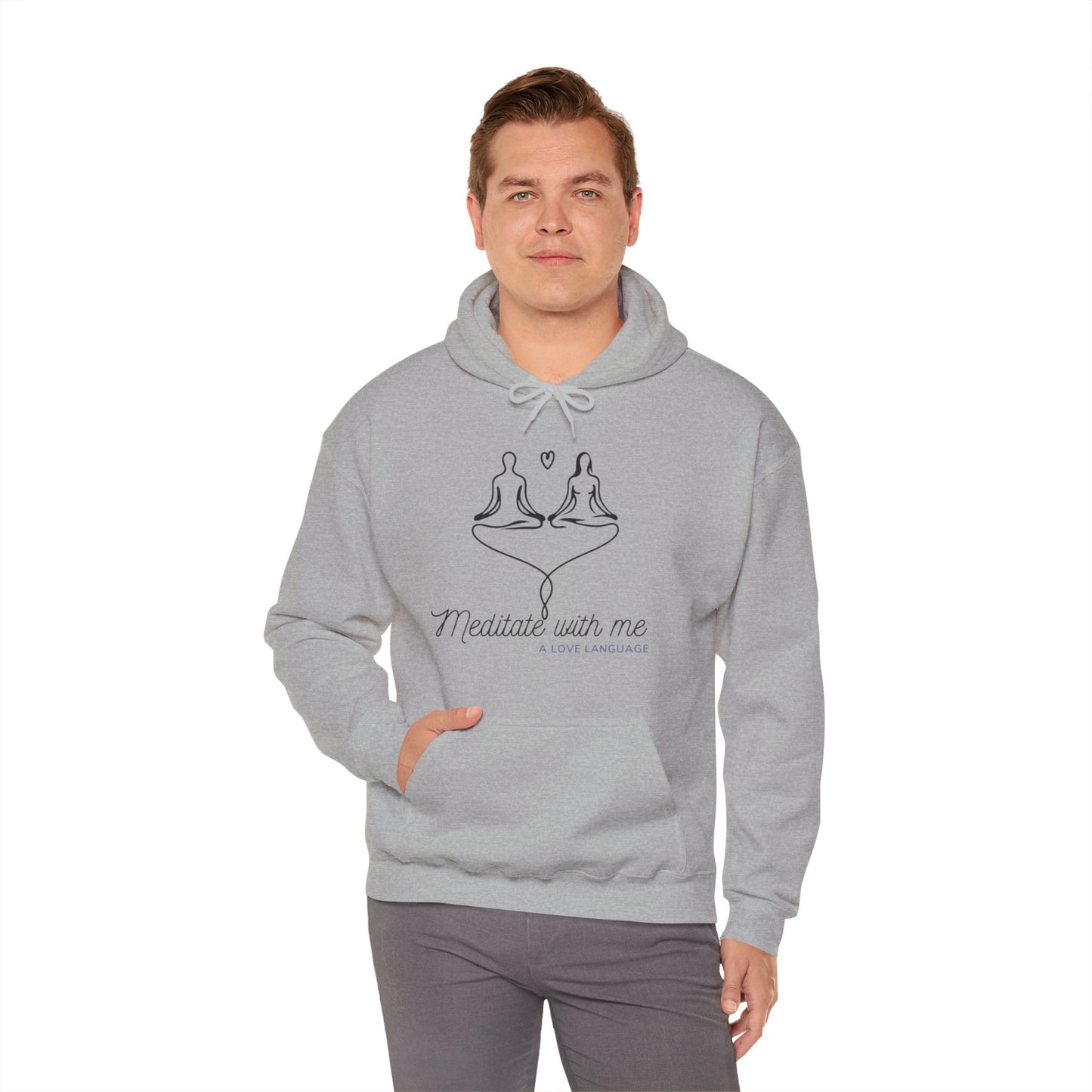 'Meditate with me' Heavy Blend Hoodie / Hoodie / Graphic Hoodie or Sweatshirt
