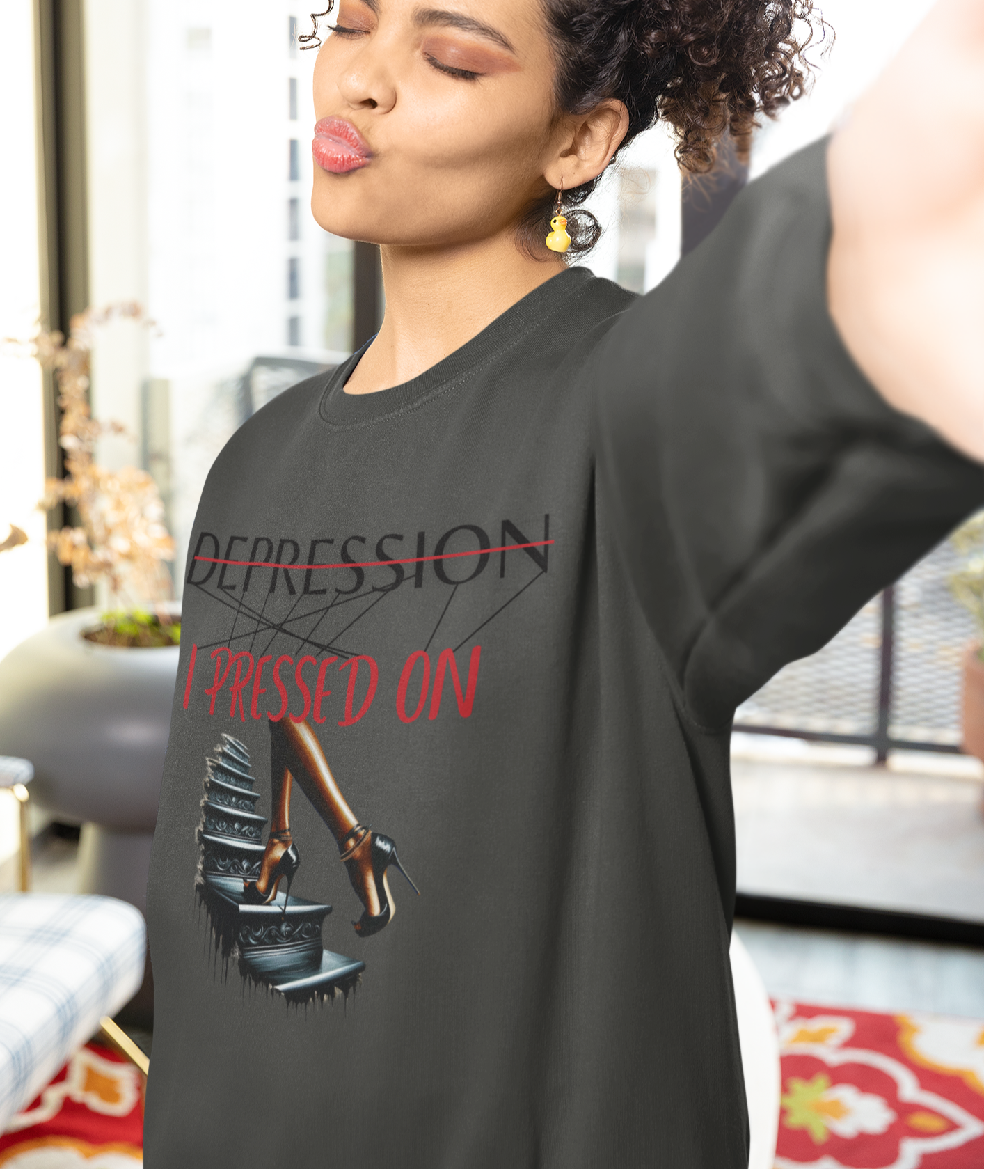 'I Pressed On' Women's Graphic Sweatshirt / Graphic Sweater / Graphic Sweatshirt