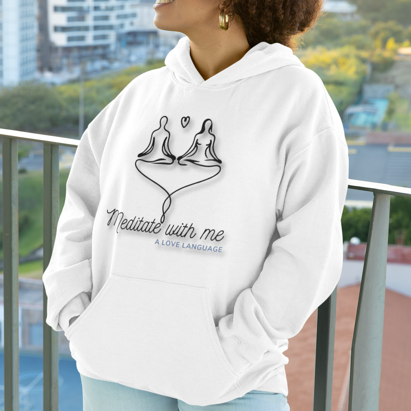 'Meditate with me' Heavy Blend Hoodie / Hoodie / Graphic Hoodie or Sweatshirt