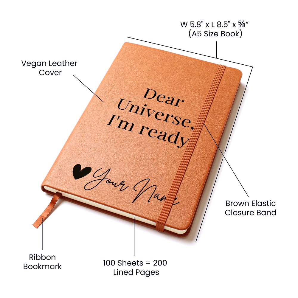 Personalized Vegan Leather Journal / Custom Journal