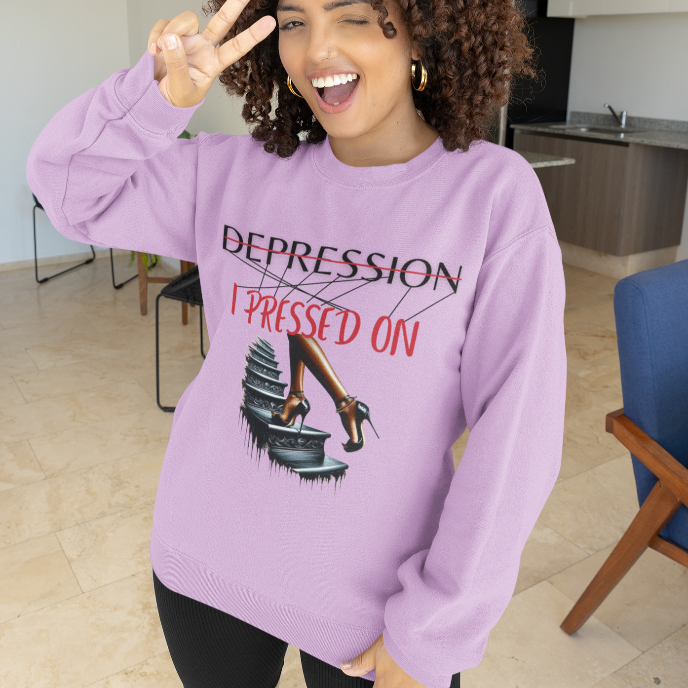 'I Pressed On' Women's Graphic Sweatshirt / Graphic Sweater / Graphic Sweatshirt